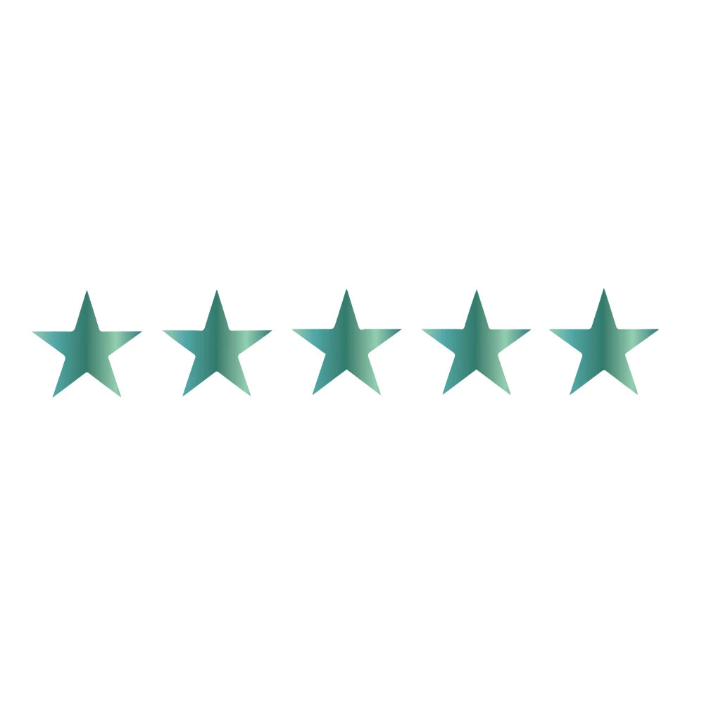 5-Star Vinyl Decal - 17.8cm x 3.2cm Car and Motorcycle Window Sticker for Stylish Customization