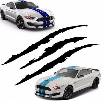 Reflective Monster Claw Scratch Stripe Car Decal - Waterproof Vinyl Headlight Accessory for Auto Exterior