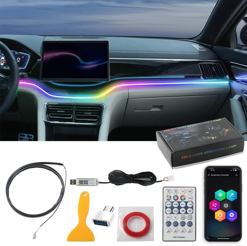 LED Interior Car Lights, USB 5V Powered, App-Controlled for Automotive Scenes with 20 Million Color Options