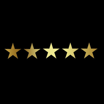 5-Star Vinyl Decal - 17.8cm x 3.2cm Car and Motorcycle Window Sticker for Stylish Customization