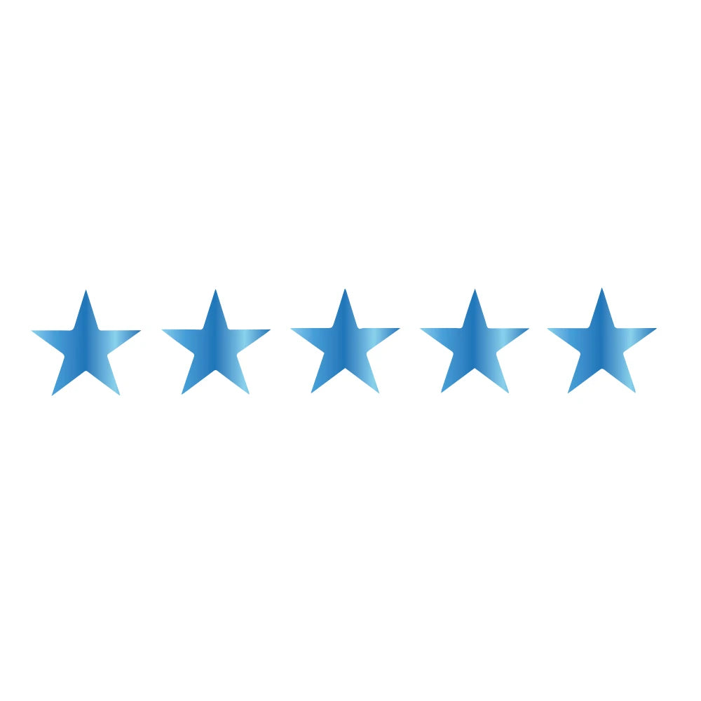 5-Star Vinyl Decal - 17.8cm x 3.2cm Car and Motorcycle Window Sticker for Stylish Customization