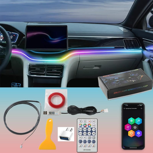 LED Interior Car Lights, USB 5V Powered, App-Controlled for Automotive Scenes with 20 Million Color Options