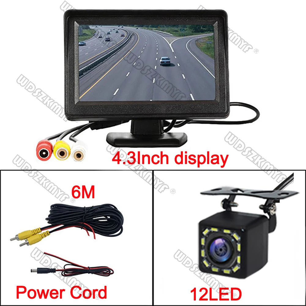 4.3-Inch Rear View Camera Monitor with Reversing Camera for Vehicle Parking Assistance System