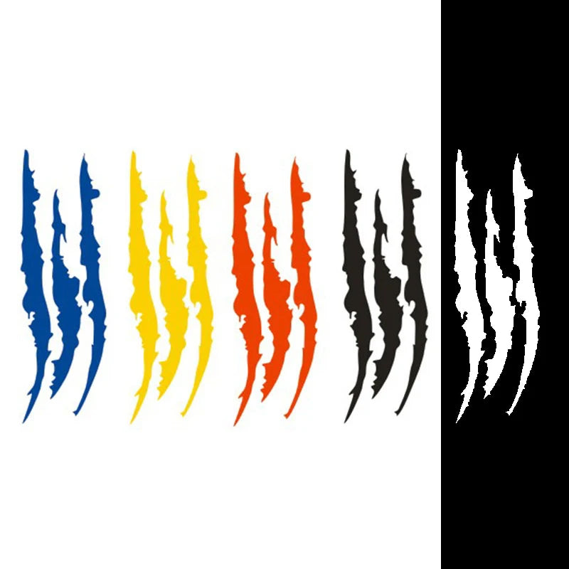 Reflective Monster Claw Scratch Stripe Car Decal - Waterproof Vinyl Headlight Accessory for Auto Exterior