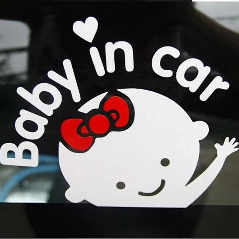 Reflective Baby Safety Sign for Car - Cute Window Decal and Warning Sticker Accessories