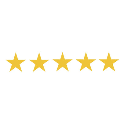 5-Star Vinyl Decal - 17.8cm x 3.2cm Car and Motorcycle Window Sticker for Stylish Customization