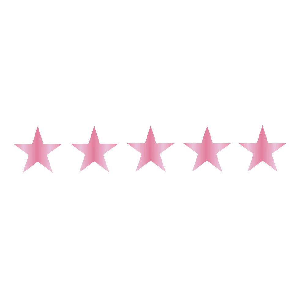 5-Star Vinyl Decal - 17.8cm x 3.2cm Car and Motorcycle Window Sticker for Stylish Customization