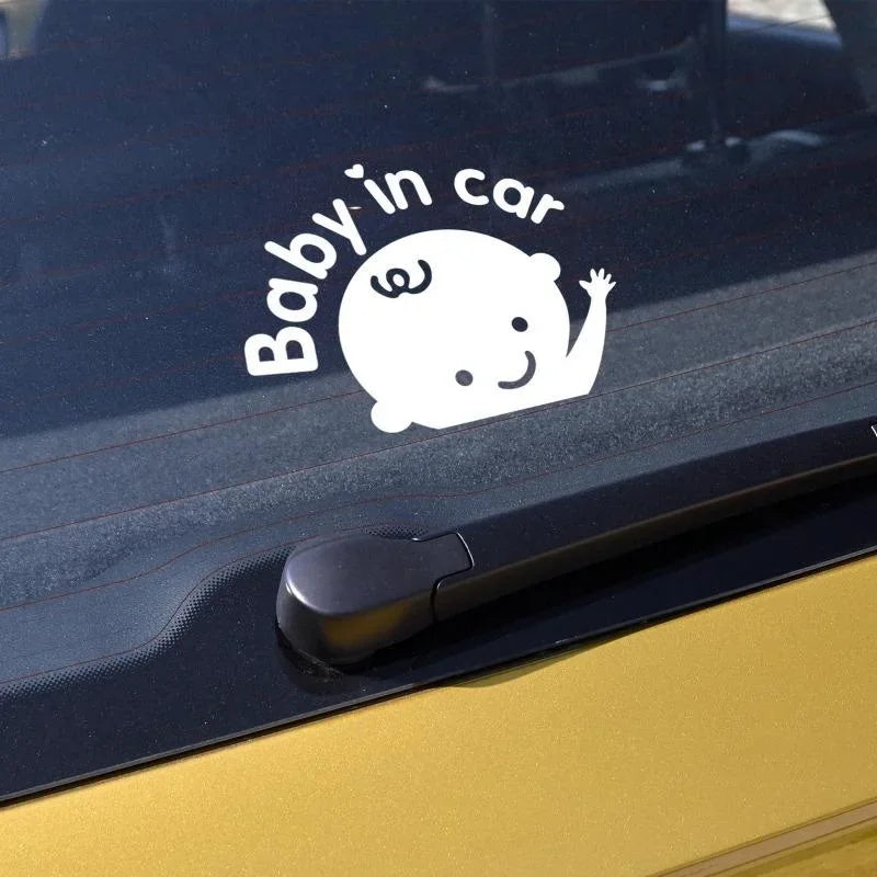 Reflective Baby Safety Sign for Car - Cute Window Decal and Warning Sticker Accessories