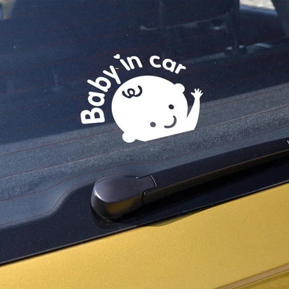 Reflective Baby Safety Sign for Car - Cute Window Decal and Warning Sticker Accessories