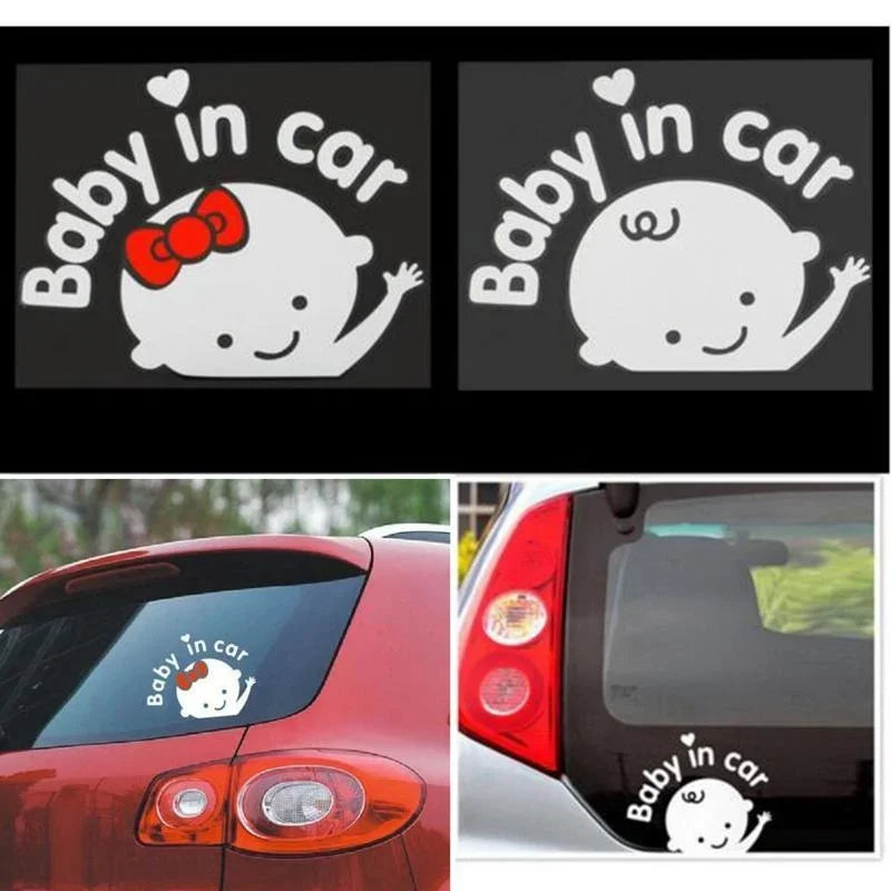 Reflective Baby Safety Sign for Car - Cute Window Decal and Warning Sticker Accessories