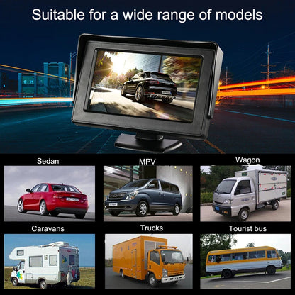4.3-Inch Rear View Camera Monitor with Reversing Camera for Vehicle Parking Assistance System