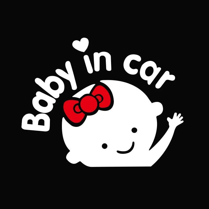 Reflective Baby Safety Sign for Car - Cute Window Decal and Warning Sticker Accessories