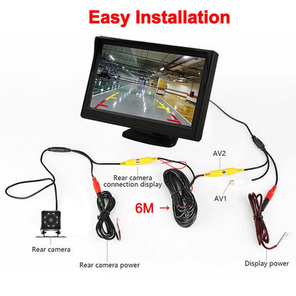 4.3-Inch Rear View Camera Monitor with Reversing Camera for Vehicle Parking Assistance System