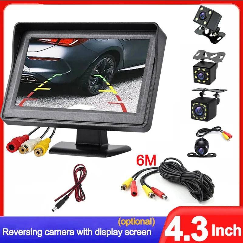 4.3-Inch Rear View Camera Monitor with Reversing Camera for Vehicle Parking Assistance System