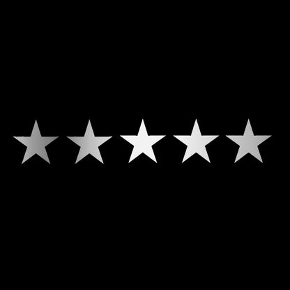 5-Star Vinyl Decal - 17.8cm x 3.2cm Car and Motorcycle Window Sticker for Stylish Customization