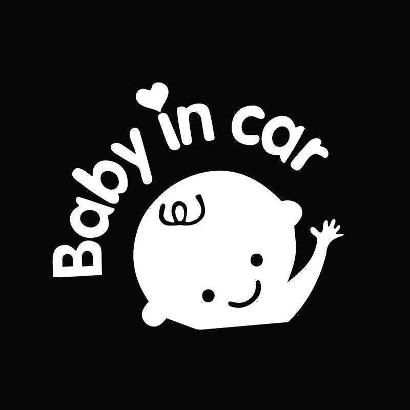 Reflective Baby Safety Sign for Car - Cute Window Decal and Warning Sticker Accessories