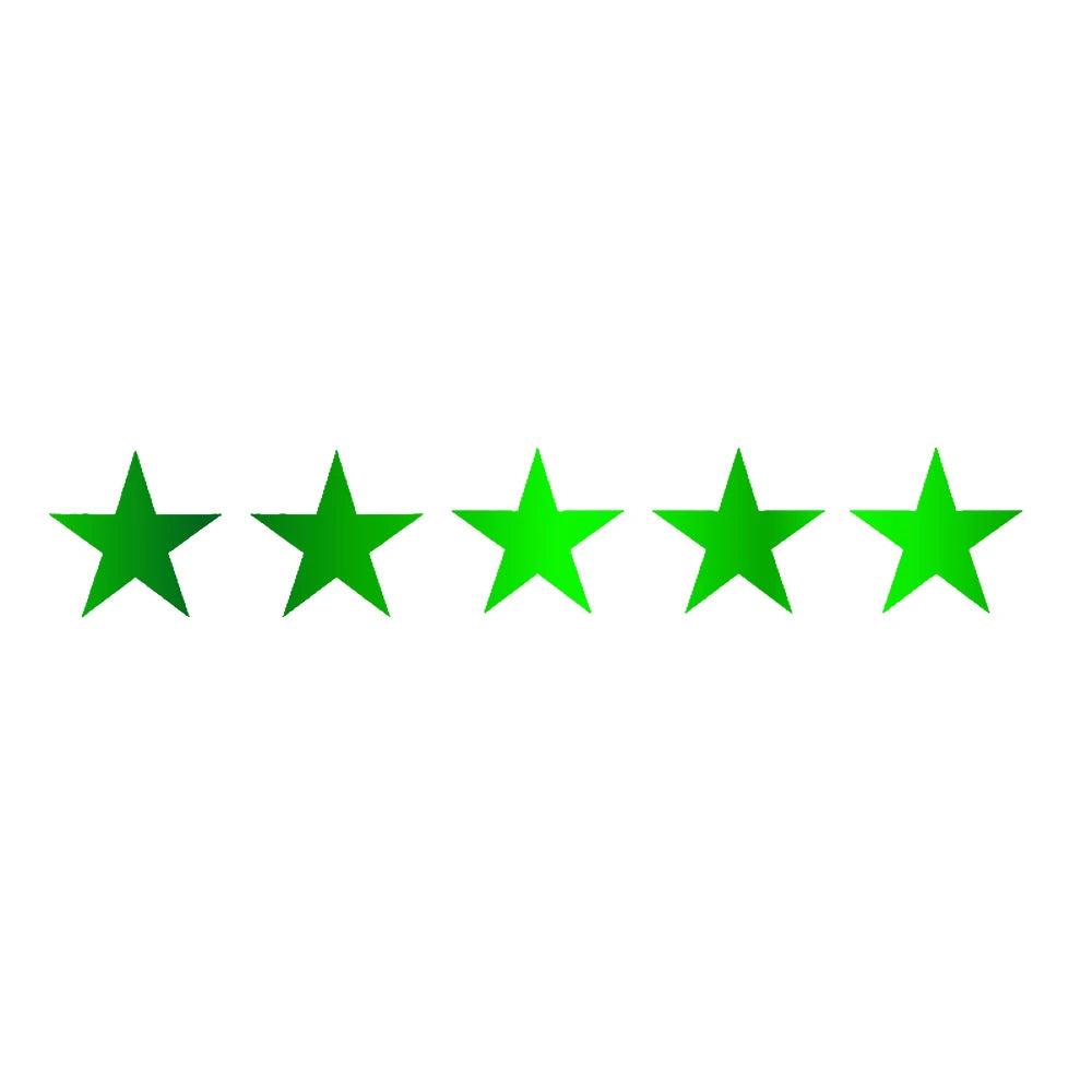 5-Star Vinyl Decal - 17.8cm x 3.2cm Car and Motorcycle Window Sticker for Stylish Customization
