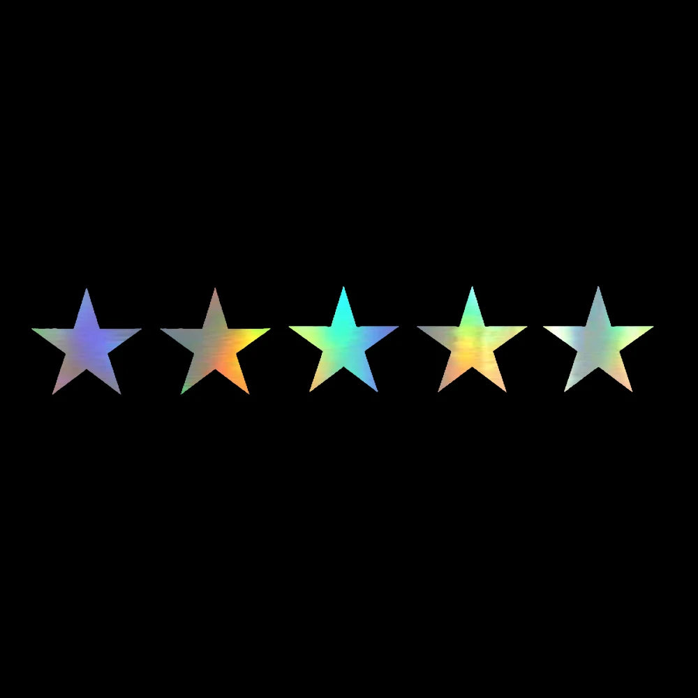 5-Star Vinyl Decal - 17.8cm x 3.2cm Car and Motorcycle Window Sticker for Stylish Customization